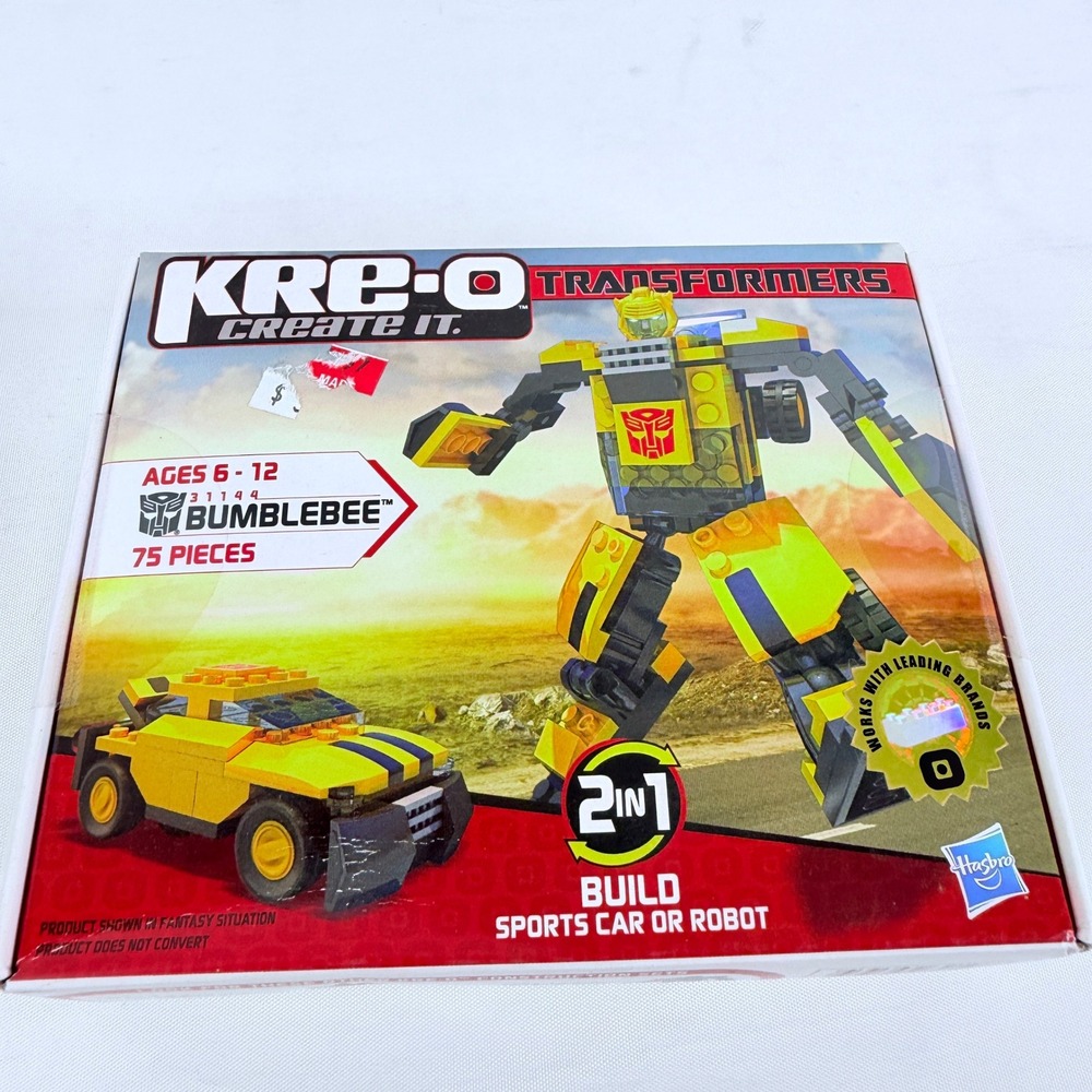 KRE-O Transformers Bumblebee 31144 2-in-1 Building Set 75 Pieces Heroic Autobot